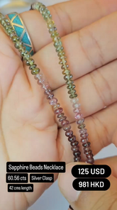 Sapphire Beads Necklace Deal (60.56 cts)